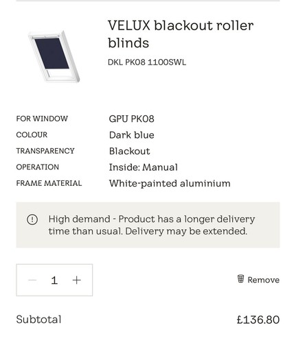 Pk08 velux blackout blind navy - pk08,